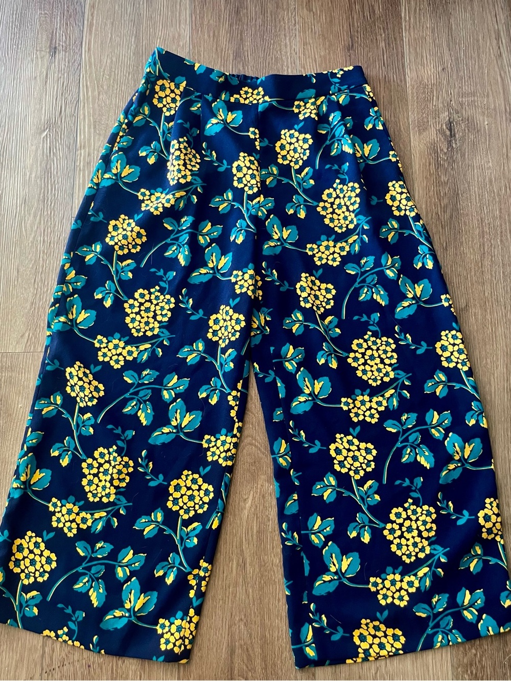 High Rise Floral Print Wide-Leg Pants